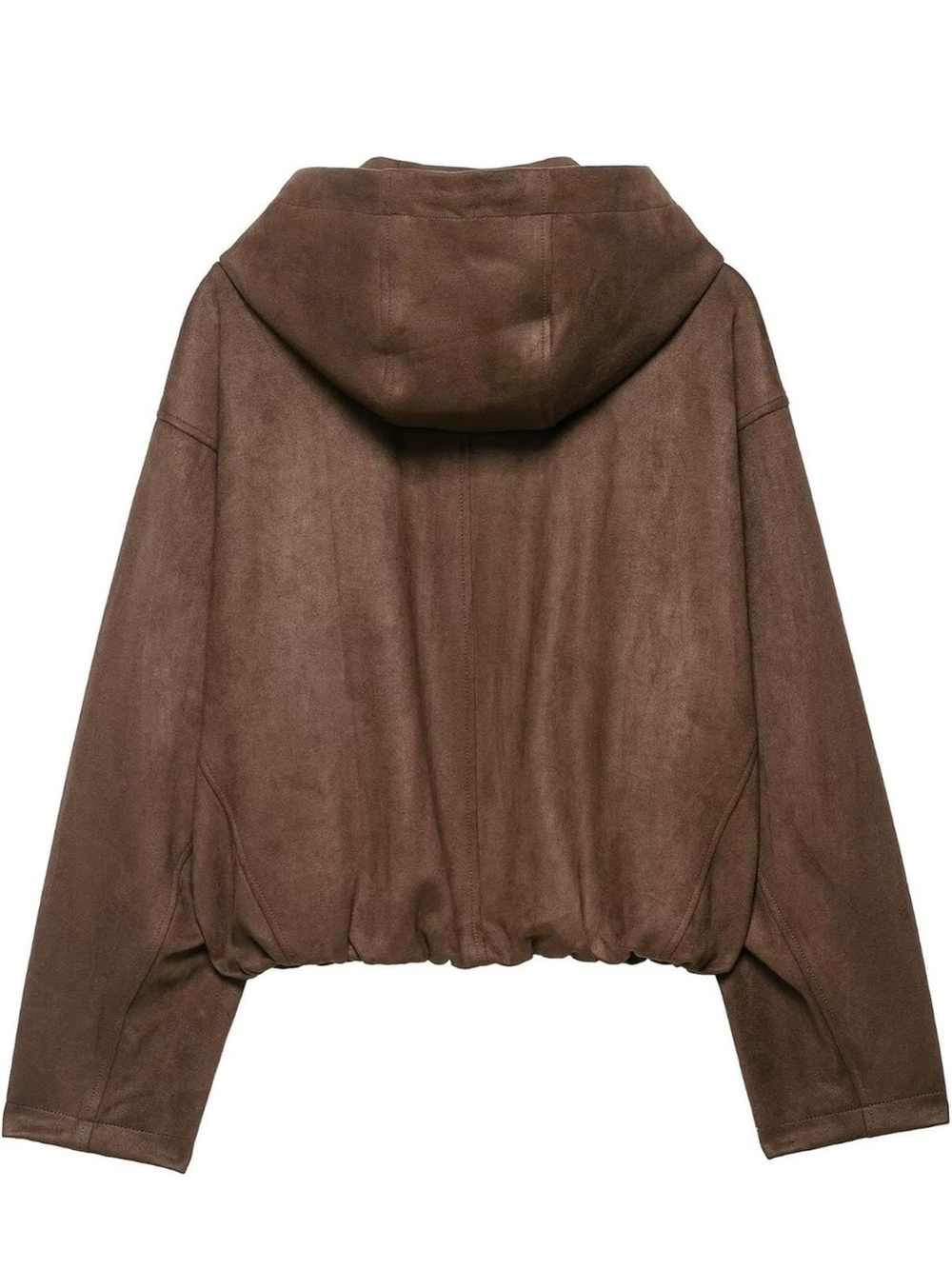 Brown Suede Bomber Jacket - Picture 5 of 8